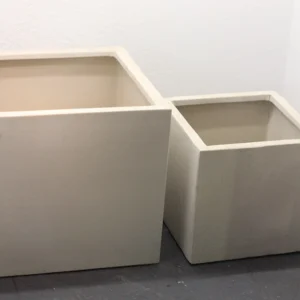 7117 Γλάστρα fiberstone Box λευκό
